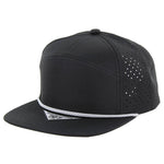 Kamel 707 Perforated Rope Hat 7 Panel Flat Bill 707DPR