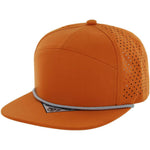 Kamel 707 Perforated Rope Hat 7 Panel Flat Bill 707DPR