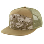 Kamel 707 7 Panel Trucker Hat Mesh Back Snapback Cap 707T