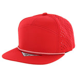 Kamel 707 Perforated Rope Hat 7 Panel Flat Bill 707DPR