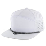 Kamel 707 Perforated Rope Hat 7 Panel Flat Bill 707DPR