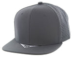 Kamel 301 Perforated 6 Panel Hat Flat Bill Performance Cap 301DP
