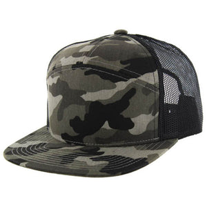 Kamel 707T 7 Panel Trucker Hat Mesh Back Snapback Cap Kamel 707 Series - 