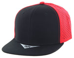 Kamel 301 Perforated 6 Panel Hat Flat Bill Performance Cap 301DP