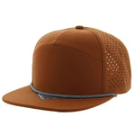 Kamel 707 Perforated Rope Hat 7 Panel Flat Bill 707DPR
