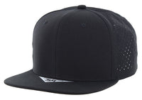 Kamel 301 Perforated 6 Panel Hat Flat Bill Performance Cap 301DP