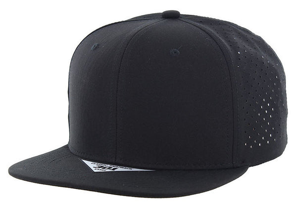 Kamel 301DP Perforated 6 Panel Hat Flat Bill Performance Cap Kamel 301 Series