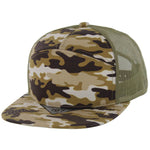 Kamel 707 7 Panel Trucker Hat Mesh Back Snapback Cap 707T