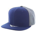 Kamel 301 Perforated 6 Panel Hat Flat Bill Performance Cap 301DP
