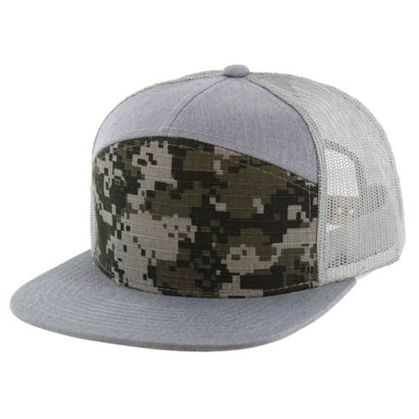 Kamel 707T 7 Panel Trucker Hat Mesh Back Snapback Cap Kamel 707 Series
