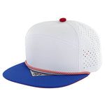 Kamel 707 Perforated Rope Hat 7 Panel Flat Bill 707DPR