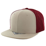 Kamel 301 Perforated 6 Panel Hat Flat Bill Performance Cap 301DP