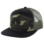 Kamel 707 7 Panel Trucker Hat Mesh Back Snapback Cap 707T