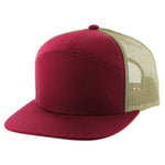Kamel 707 7 Panel Trucker Hat Mesh Back Snapback Cap 707T