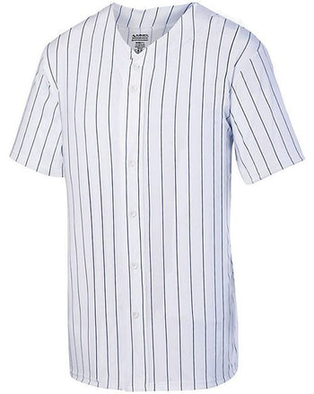 Augusta Sportswear 1686 Youth Pinstripe Full Button Baseball Jersey