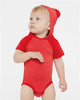 Rabbit Skins 4417 Infant Fine Jersey Raglan Bodysuit with Hood & Ears