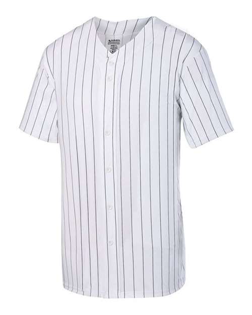 Augusta Sportswear 1686 Youth Pinstripe Full Button Baseball Jersey