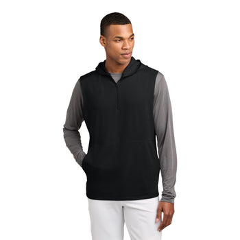 Sport-Tek ST858 Sport-Wick Stretch Sleeveless Hooded 1/4-Zip