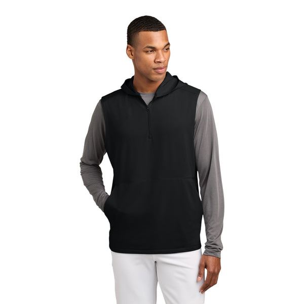 Sport-Tek ST858 Sport-Wick Stretch Sleeveless Hooded 1/4-Zip