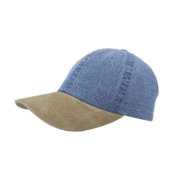 Mega Cap 7611 Washed Denim Cap W/Suede Bill – The Park Wholesale