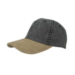 Mega Cap 7611B Washed Pigment Dyed Twill Cap W/Suede Bill