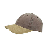 Mega Cap 7611B Washed Pigment Dyed Twill Cap W/Suede Bill