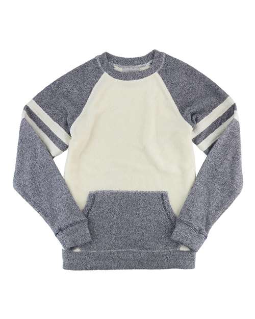Boxercraft L04 Women's Cozy Contrast Fleece Crewneck Pullover