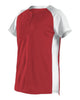 Alleson Athletic 522PDWG Girls' Two Button Fastpitch Jersey