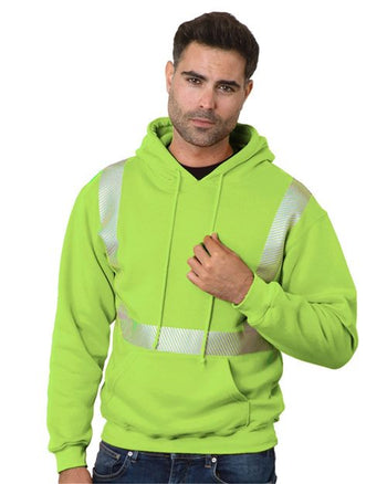 Bayside 3739 Unisex USA-Made High Visibility Hooded Sweatshirt