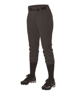 Alleson Athletic 605PBWY Girls' Fastpitch Softball Pants with Belt Loops - 