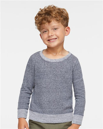 Rabbit Skins 3379 Toddler Harborside Mélange French Terry Crewneck Sweatshirt