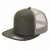 Unbranded 7-Panel Trucker Flat Bill Hat, Blank 7 Panel Mesh Back Cap