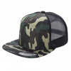 Unbranded 7-Panel Trucker Flat Bill Hat, Blank 7 Panel Mesh Back Cap