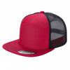 Unbranded 7-Panel Trucker Flat Bill Hat, Blank 7 Panel Mesh Back Cap