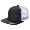 Unbranded 7-Panel Trucker Flat Bill Hat, Blank 7 Panel Mesh Back Cap