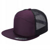 Unbranded 7-Panel Trucker Flat Bill Hat, Blank 7 Panel Mesh Back Cap