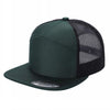 Unbranded 7-Panel Trucker Flat Bill Hat, Blank 7 Panel Mesh Back Cap