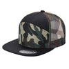 Unbranded 7-Panel Trucker Flat Bill Hat, Blank 7 Panel Mesh Back Cap