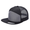 Unbranded 7-Panel Trucker Flat Bill Hat, Blank 7 Panel Mesh Back Cap