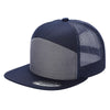 Unbranded 7-Panel Trucker Flat Bill Hat, Blank 7 Panel Mesh Back Cap