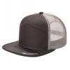 Unbranded 7-Panel Trucker Flat Bill Hat, Blank 7 Panel Mesh Back Cap