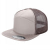 Unbranded 7-Panel Trucker Flat Bill Hat, Blank 7 Panel Mesh Back Cap