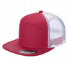 Unbranded 7-Panel Trucker Flat Bill Hat, Blank 7 Panel Mesh Back Cap