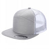 Unbranded 7-Panel Trucker Flat Bill Hat, Blank 7 Panel Mesh Back Cap
