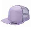 Unbranded 7-Panel Trucker Flat Bill Hat, Blank 7 Panel Mesh Back Cap