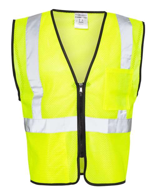 Kishigo 1537-1538 Unisex Double-Pocket Zippered Economy Class 2  Vest