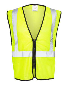 Kishigo 1547-1548 Unisex Zippered Mesh Economy Class 2 Vest - 