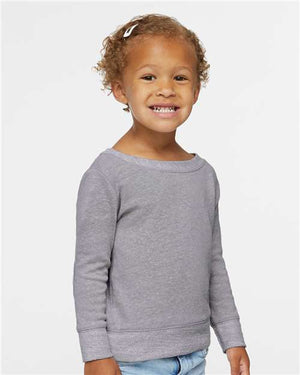 Rabbit Skins 3379 Toddler Harborside Mélange French Terry Crewneck Sweatshirt - 