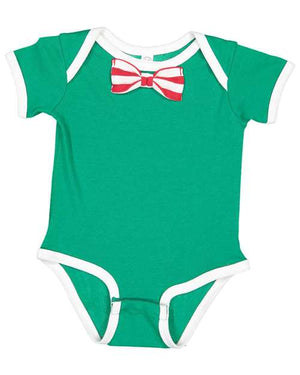 Rabbit Skins 4407 Infant Baby Rib Bow Tie Bodysuit - 