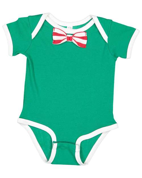 Rabbit Skins 4407 Infant Baby Rib Bow Tie Bodysuit